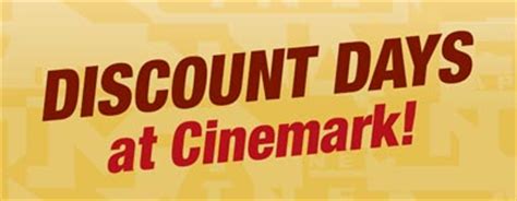 what are the discount days at the movie theater